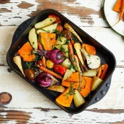 New ???? Swiss Diamond | XD Roasting Pan - 12.5" X 10" (4.8 Quart) ⭐ -Le Creuset Shop xd63225 v6