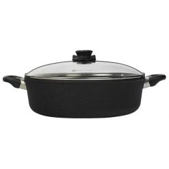 Promo ✨ Swiss Diamond | XD Braiser With Lid - 12.5" (7.2 Quart) ???? -Le Creuset Shop xd6932csideview