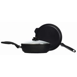 Best Pirce ???? Swiss Diamond | XD 3-Piece Set - Fry Pan (11") & Sauté Pan With Lid (11"/4.3 Qt.) ✔️
